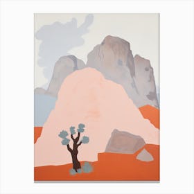 Western Desert Landscape Contemporary Abstract Illustration 1 Canvas Print