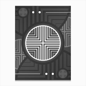 Abstract Geometric Glyph Array in White and Gray n.0012 Canvas Print