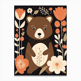 Baby Animal Illustration  Bear 7 Canvas Print