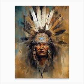 Nomadic Portraits: Brushstrokes of Native Expression Canvas Print