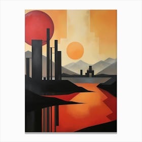 Industrial Abstract Minimalist 11 Canvas Print