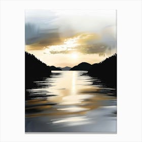 Sunset On The Lake 2 Canvas Print