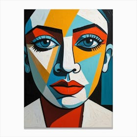 Abstract Portrait Of A Woman 5 Canvas Print