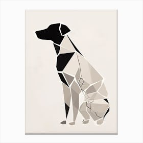 Dog Line Art Abstract 3 Canvas Print