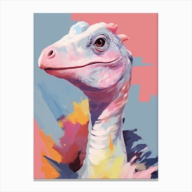 Colourful Dinosaur Troodon 3 Canvas Print