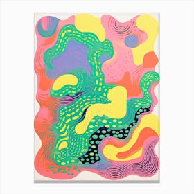 Abstract Landscape Risograph Style 24 Canvas Print