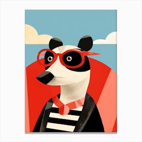 Little Badger 1 Wearing Sunglasses Canvas Print