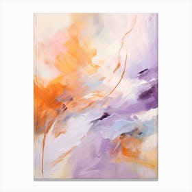 Lilac And Orange Autumn Abstract Painting 2 Canvas Print