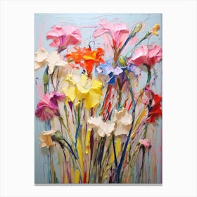 Abstract Flower Painting Carnation 6 Canvas Print