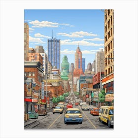 Johannesburg Pixel Art 4 Canvas Print