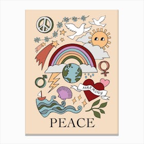 Peace Blush Canvas Print