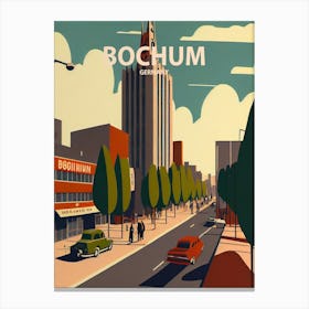 Bochum Germany Retro Canvas Print