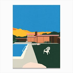Kaufmann Desert House Poolside Canvas Print