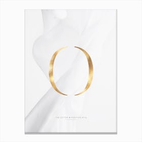 Letter O Gold Canvas Print