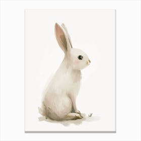 Blanc De Hotot Rabbit Kids Illustration 2 Canvas Print