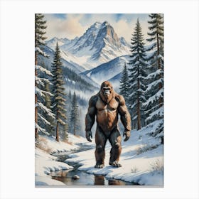 Lonesome Giant Bigfoot Canvas Print