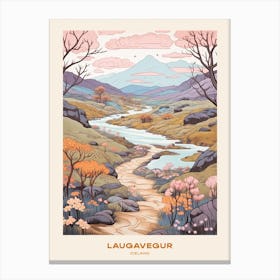 Laugavegur Iceland 3 Hike Poster Canvas Print