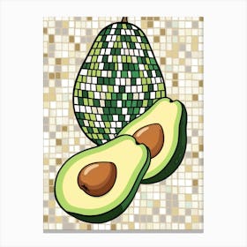 Mosaic Avocado 4 Canvas Print