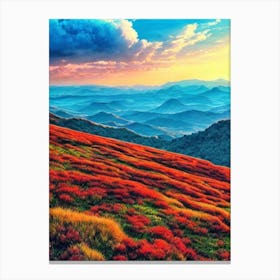 Sunset In The Mountains 11 Canvas Print
