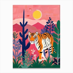 Tiger In The Jungle Canvas Print