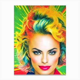 Bérénice Bejo Colourful Pop Movies Art Movies Canvas Print