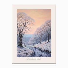 Dreamy Winter National Park Poster  Exmoor National Park England 3 Canvas Print