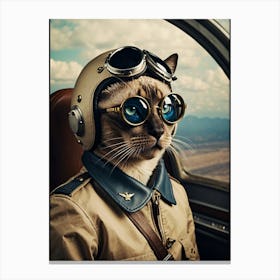 Pilot Cat Canvas Print