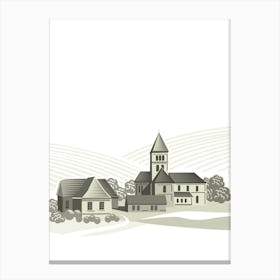 Church In The Countryside Canvas Print