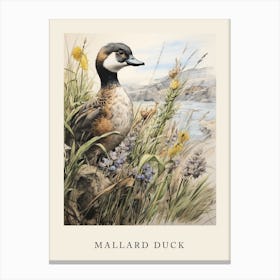 Beatrix Potter Inspired  Animal Watercolour Mallard Duck 1 Canvas Print