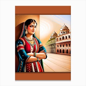 Rajasthani Woman Canvas Print