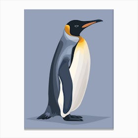 King Penguin Signy Island Minimalist Illustration 2 Canvas Print