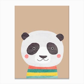 Panda Beige Canvas Print