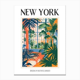 Brooklyn Botanic Garden New York Colourful Silkscreen Illustration 1 Poster Canvas Print