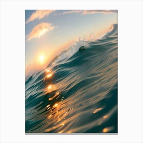 Sunset In The Ocean-Reimagined 1 Canvas Print