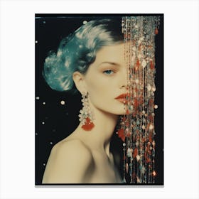 Woman With Blue Hair Canvas Print