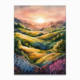 Sunset In The Hills Canvas Print