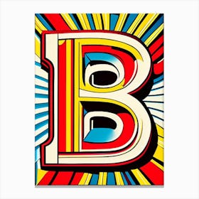 B, Letter, Alphabet Comic 6 Canvas Print