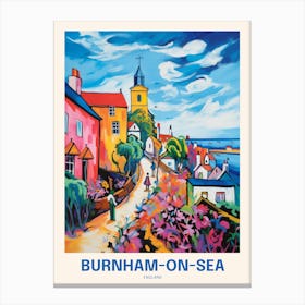 Burnham On Sea England 2 Uk Travel Poster Canvas Print