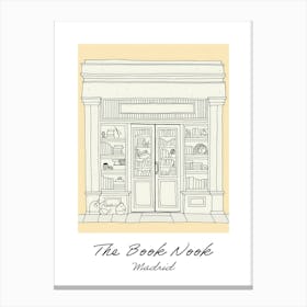 Madrid The Book Nook Pastel Colours 2 Poster Canvas Print