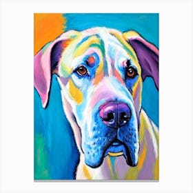 Boerboel 2 Fauvist Style dog Canvas Print