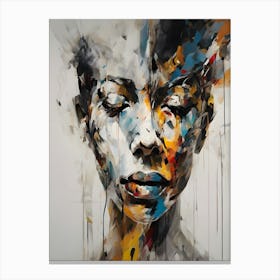  Portrait Art, Abstract Woman Face, Vibrant Colors Wall Art Canvas Print