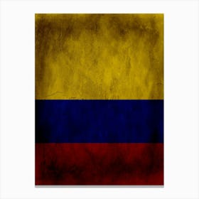 Colombia Flag Texture Canvas Print