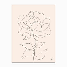 Flower Line Canvas Print