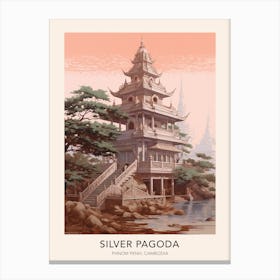 The Silver Pagoda Phnom Penh, Cambodia 2 Travel Poster Canvas Print