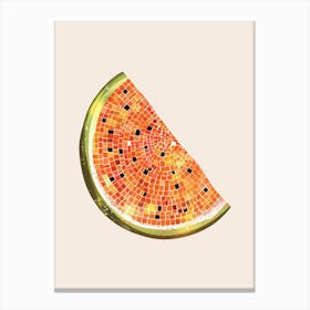 Disco Ball Watermelon Slice Art Disco Poster Trendy Aesthetic Art Food Kitchen Canvas Print