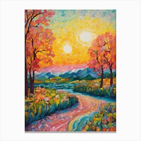 Sunset In The Valley Canvas Print