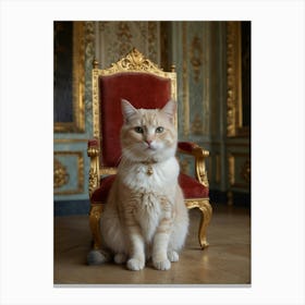 Cat On A Throne 1 Canvas Print