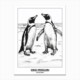 Penguin Socializing Poster 4 Canvas Print