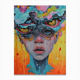 Girl With Eyes Canvas Print