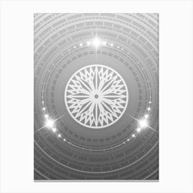Geometric Glyph in White and Silver with Sparkle Array n.0033 Canvas Print